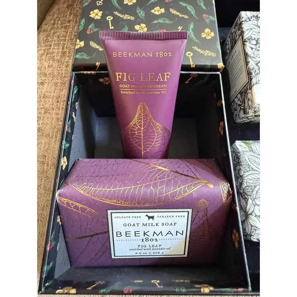 The William Beekman 1802 Bounty Box Goat Soap Lotions Cremes Skincare Gift Set